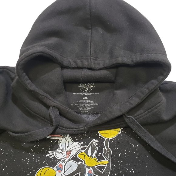 Space Jam Men's Black  Hoodie Sweatshirt Retro Bugs bunny Daffy Duck XXLarge - Picture 4 of 11